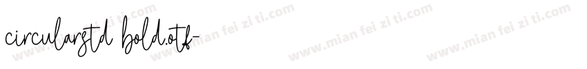 circularstd bold.otf字体转换